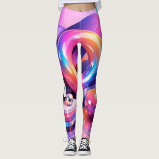 Abstrakt färgglada Leggings