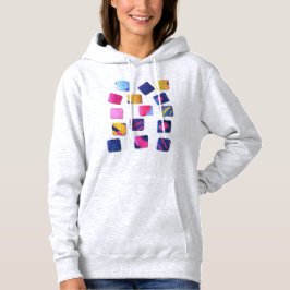 Abstrakt Färgglatt Blockmönster T Shirt