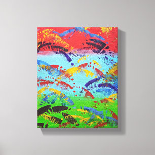 Abstrakt Färggradera originalfärg ModernArt Canvastryck