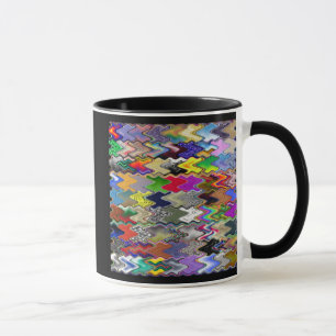 Abstrakt färgkaffemugg mugg