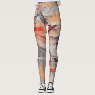 Abstrakt färgkonst #25 leggings