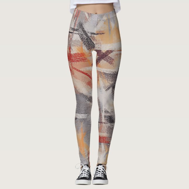 Abstrakt färgkonst #25 leggings (Framsida)