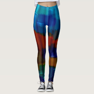 Abstrakt färgkonst #39 leggings