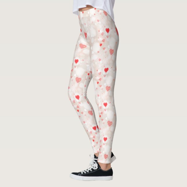 Abstrakt Färgkulor Mönster Leggings (Vänster)