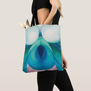 Abstrakt färglös blommålning Georgia O'Keeffe Tygkasse