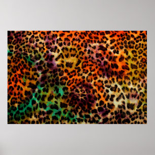 abstrakt färglös leopard struktur mönster poster