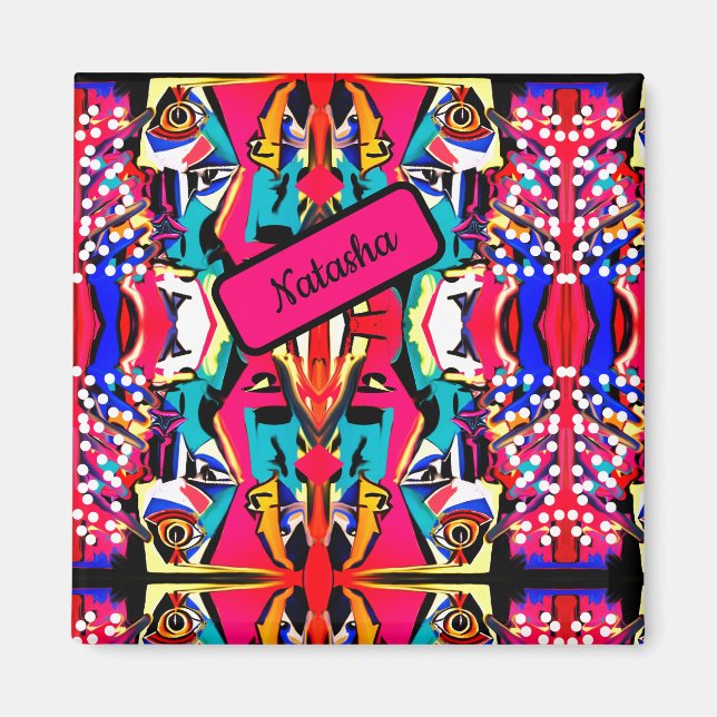 Abstrakt, färglös spricka i kärlek magnet (Framsidan)