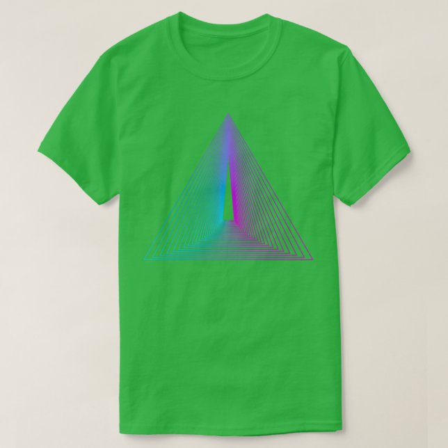 Abstrakt färglös triangel t shirt (Design framsida)