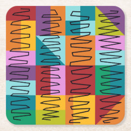 Abstrakt, färglösa mönster underlägg papper kvadrat