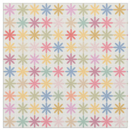 Abstrakt, färglöst blommönster Fabric Tyg