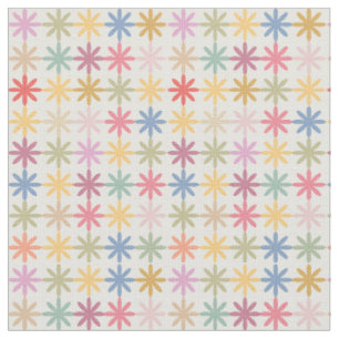 Abstrakt, färglöst blommönster Fabric Tyg
