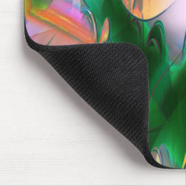 Abstrakt färglöst löv med psykodeliskt stil musmatta