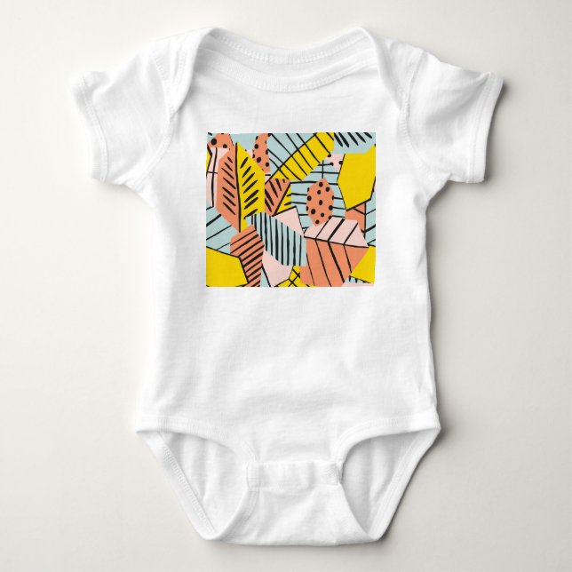 Abstrakt färglöst löv, naturen mönster. t shirt (Framsida)