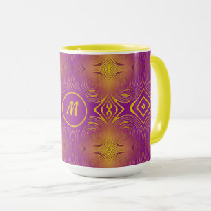 abstrakt, färglöst mönster-kaffe mugg