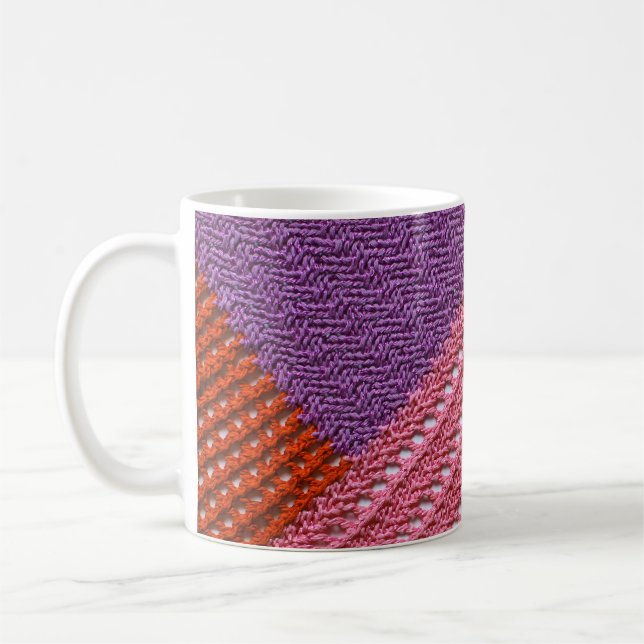 Abstrakt färglöst struktur av spoke.Knitte Kaffemugg (Vänster)