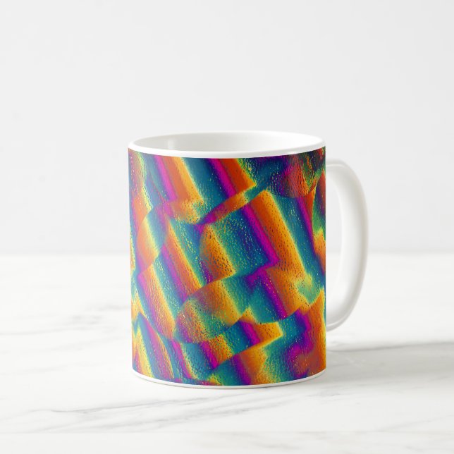 Abstrakt - Färgmässiga glasdeformationer Kaffemugg (Framsida höger)