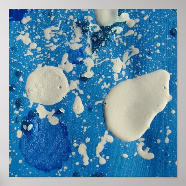 Abstrakt Färgplatta målningskvadrat Skörd Poster (Framsidan)