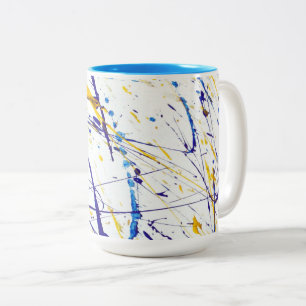 Abstrakt Färgplatter Mugg