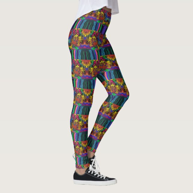 Abstrakt Färgregat / Plockat / Halvfall / Leggings (Höger)