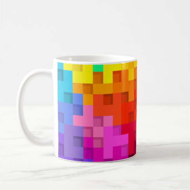 Abstrakt Färgrik Design-14839 Kaffemugg (Vänster)
