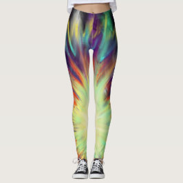 Abstrakt färgrik djärv sväng leggings