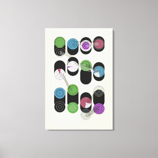 Abstrakt Färgrik geometrisk mönster väggposter Canvastryck