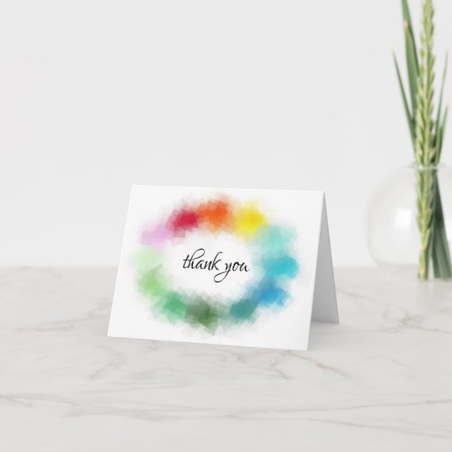 Abstrakt Färgrik Mall Skrift Tak Text (Framsida)