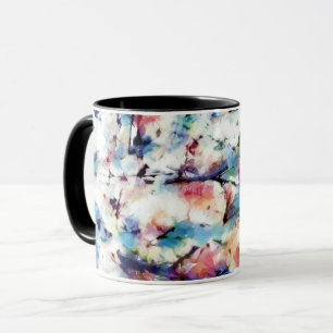 Abstrakt, färgrik mönster, ljus, elegant mugg
