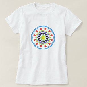 abstrakt färgrikt cirklar mönster t shirt