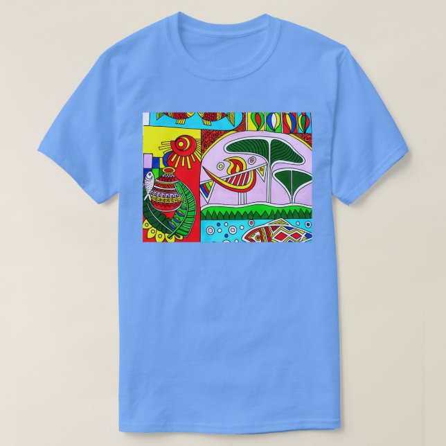Abstrakt Färgritad konst T Shirt (Design framsida)