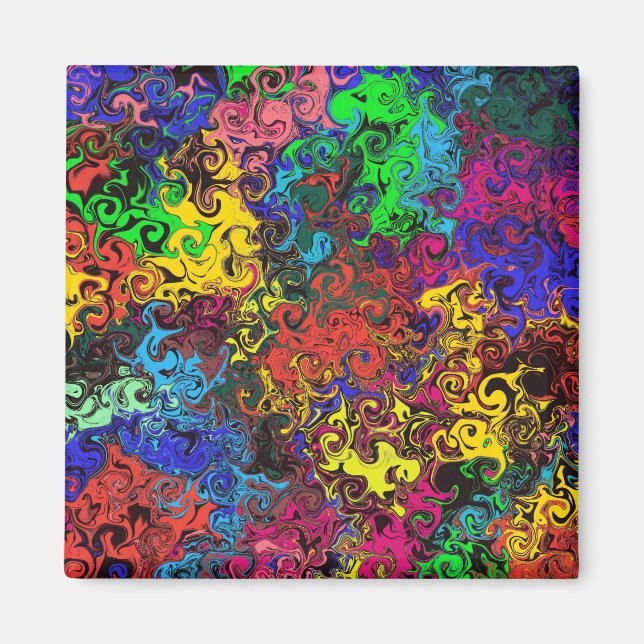 Abstrakt Färgskrivare/Office Magnet (Framsidan)