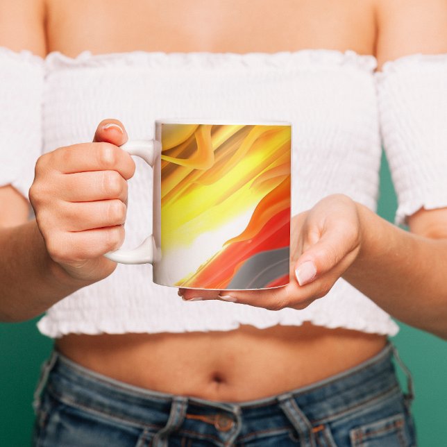 Abstrakt färgstark kaffemugg (Skapare uppladdad)