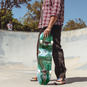 Abstrakt färgstark mini skateboard bräda 18,5 cm