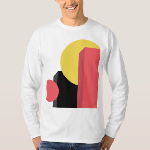Abstrakt, färgstark, modern, enkel och levande de t shirt