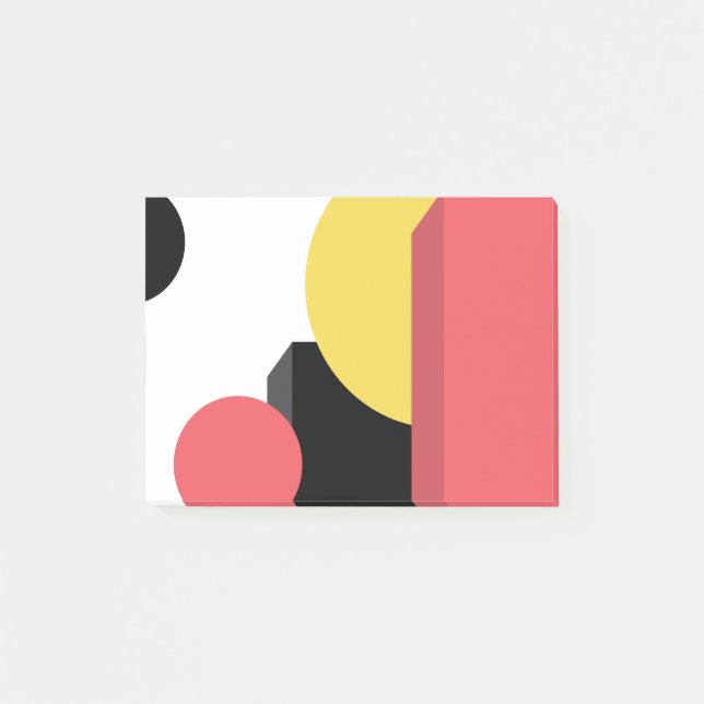 Abstrakt, färgstark, modern, enkel och levande des post-it block (Framsida)
