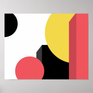 Abstrakt, färgstark, modern, enkel och levande des poster
