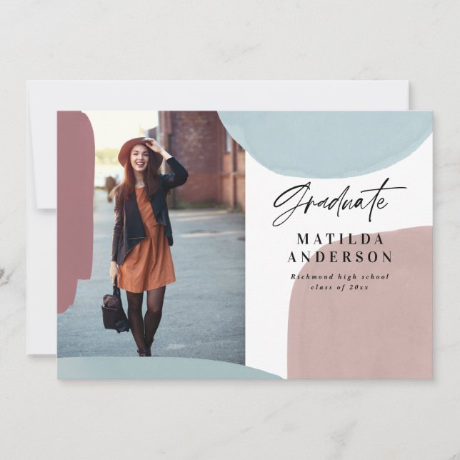 Abstrakt - färgstark multifotostudentfest meddelande (Framsida)