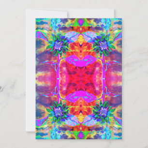 Abstrakt - färgstark psykedelisk chakra solros julkort