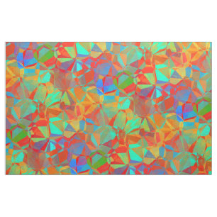 Abstrakt Färgstark retro Geometric Mosaic Mönste Tyg