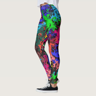 Abstrakt färgstark tråd / leggings