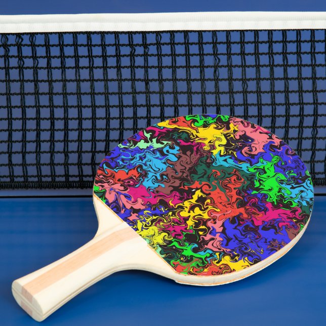 Abstrakt färgstark tråd / pingisracket (Insitu)
