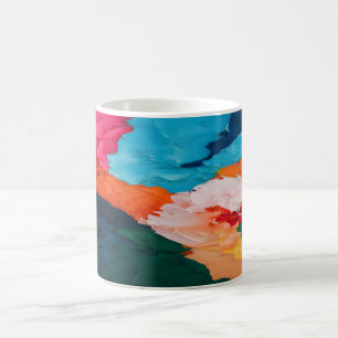 Abstrakt Färgstark vibrant Kaffemugg