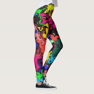 Abstrakt Färgtråd / Leggings