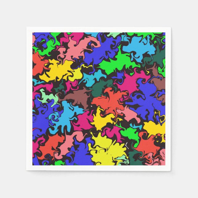 Abstrakt färgtråd/Papper Pappersservett (Framsidan)