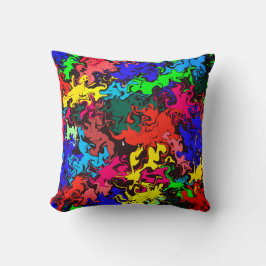 Abstrakt Färgtråd / sangria / Kudde