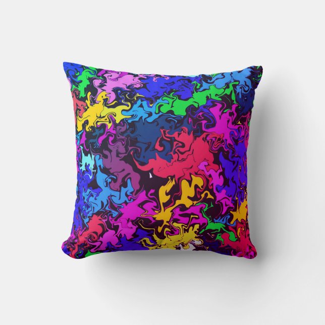 Abstrakt Färgtwirls / Miami / Kudde (Framsida)