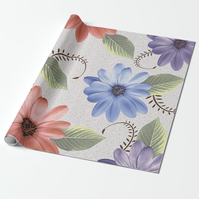 abstrakt, färgvägg för dekorativ blomsolja i hemme presentpapper (Utrullad)