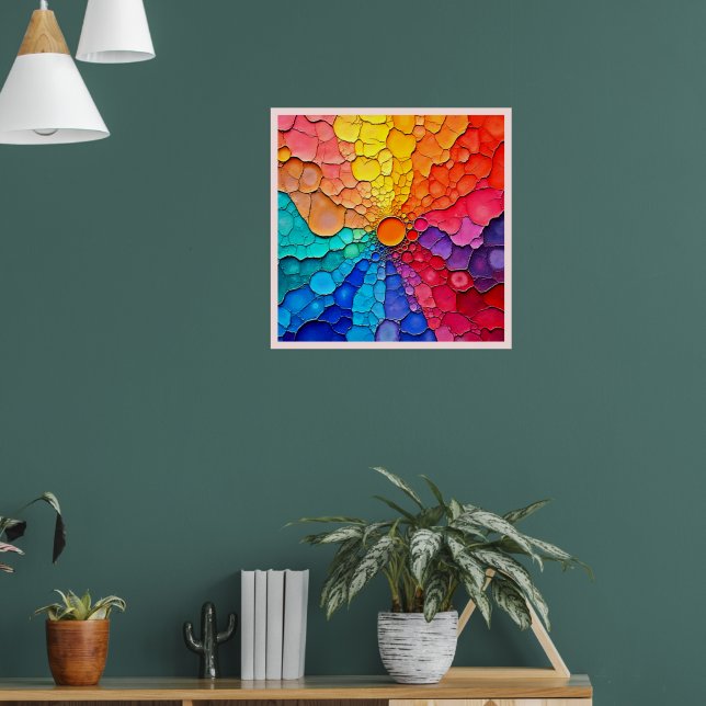 Abstrakt färgvirvelkonst poster (Vardagsrum 1)