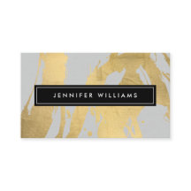 Abstrakt Faux Guld Brushstrokes på Grått III