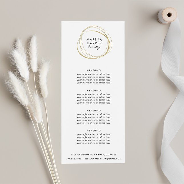 Abstrakt Faux Guld Logotyp | Priser eller tjänster Reklamkort (Skapare uppladdad)